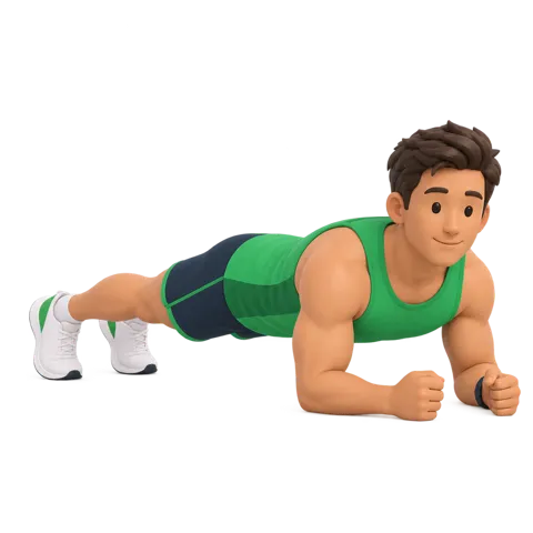 HomeFit exercise art: forearm plank